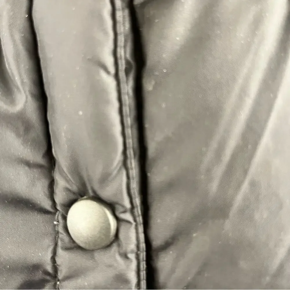 Lands' End Black Down Vest Goose Down Puffer Pockets Women’s Size Medium